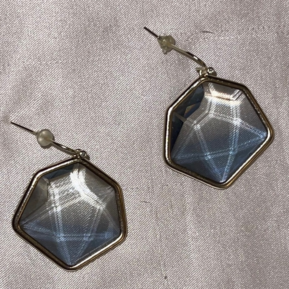 KENDRA SCOTT Vanessa drop earrings gold with gray